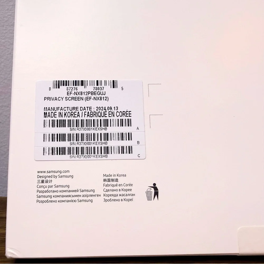 Samsung Galaxy Tab S9+ S9 Plus 5G Tablet Privacy Screen EF-NX812 Genuine